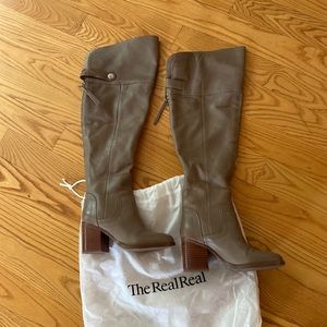 Franco Sarto leather OTK boots